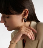 Yvonne Léon Coquillage 9kt gold earrings with diamonds and turquoise