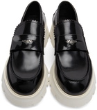 Alexander McQueen Black & White Worker Loafers