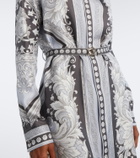 Versace Medusa printed silk twill shirt dress