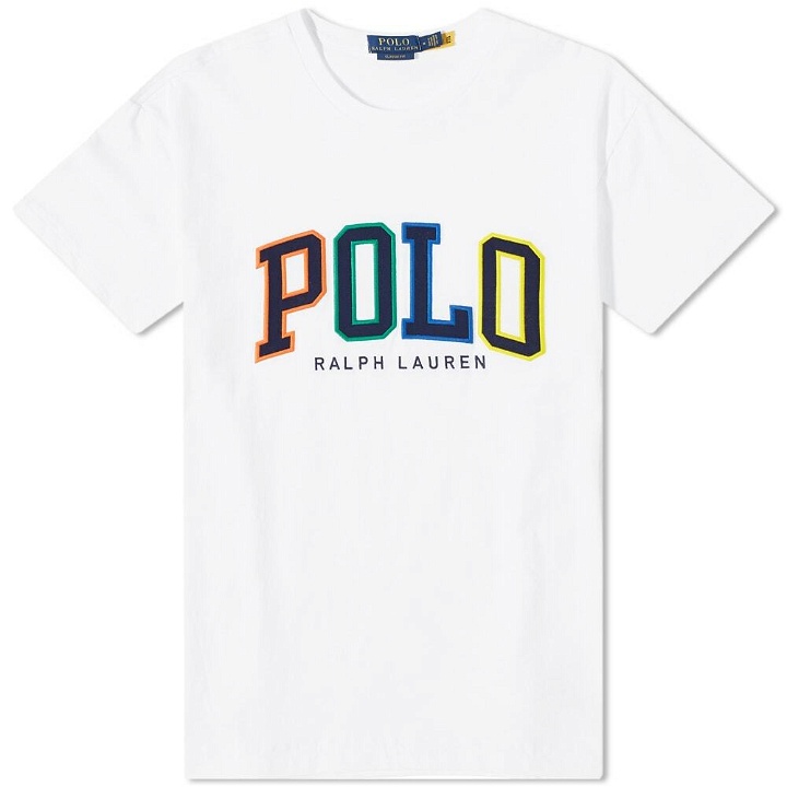 Photo: Polo Ralph Lauren Men's Multicolour Arch Logo T-Shirt in White