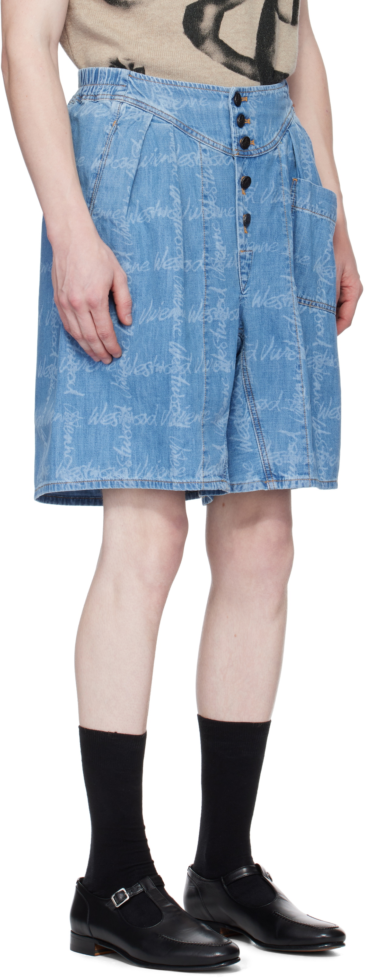 Vivienne Westwood Blue Romario Bermuda Shorts Vivienne Westwood