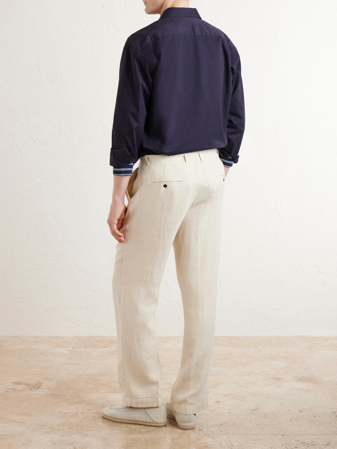 Portuguese Flannel - Straight-Leg Linen Trousers - Neutrals