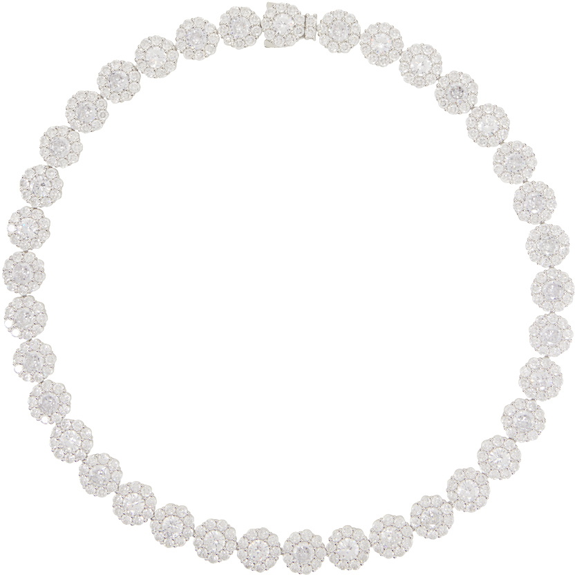 Photo: Hatton Labs Silver XL Daisy Tennis Chain Necklace
