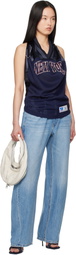 Alexander Wang Navy Sport Jersey Tank Top