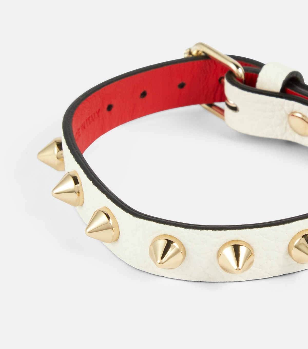 Christian Louboutin Loubilink embellished leather bracelet Christian
