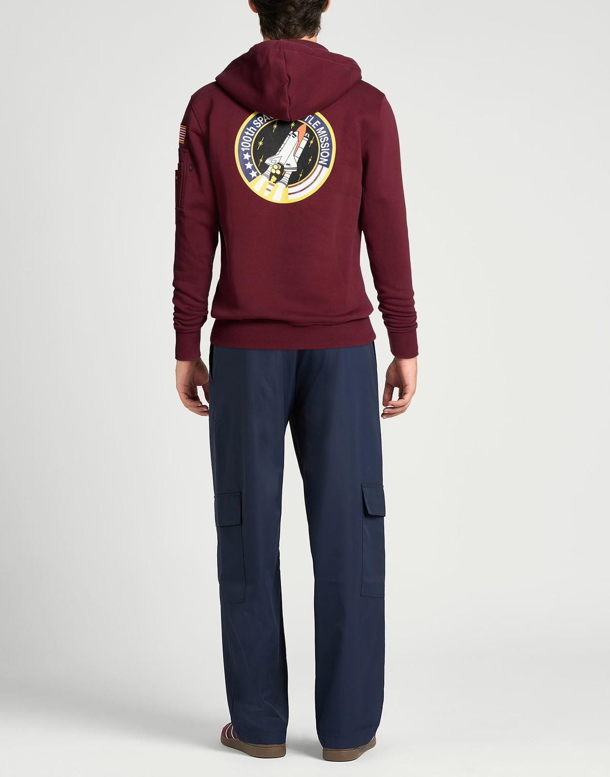 Alpha Industries Mens Sweatshirt Burgundy