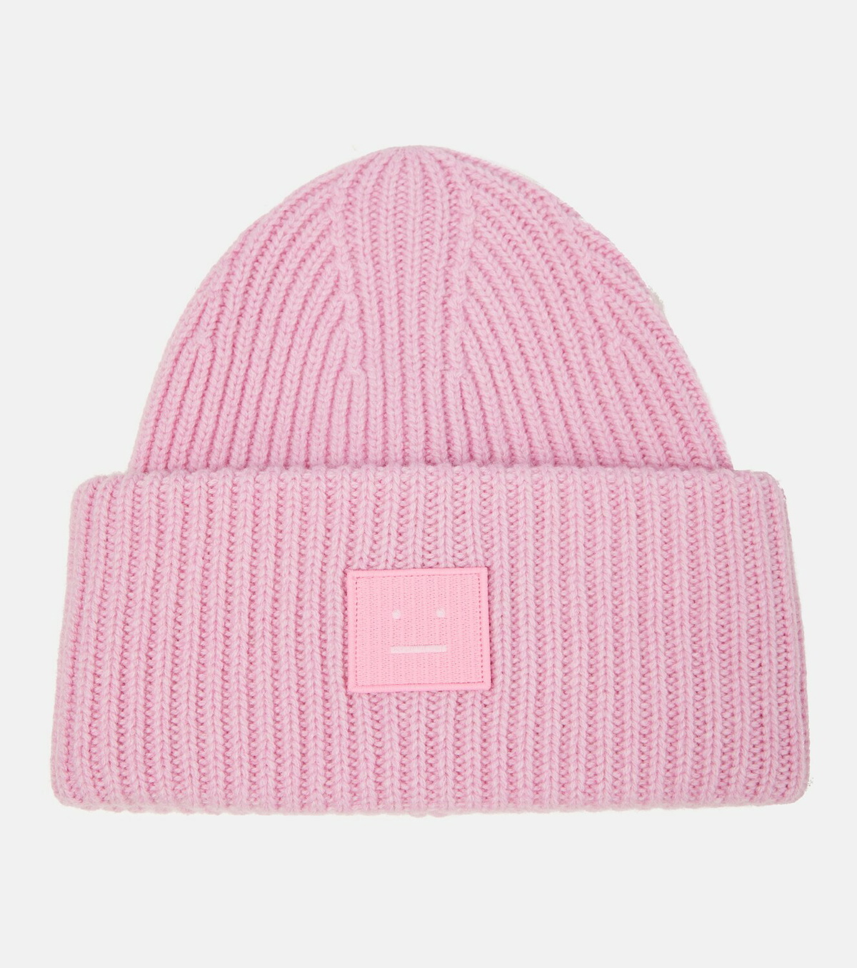 Jacquard Cotton And Wool Beanie in Pink - Acne Studios Kids