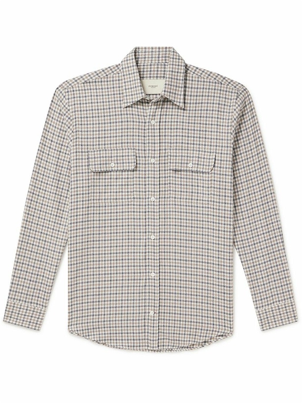Photo: Purdey - Club Checked Cotton-Flannel Shirt - Gray