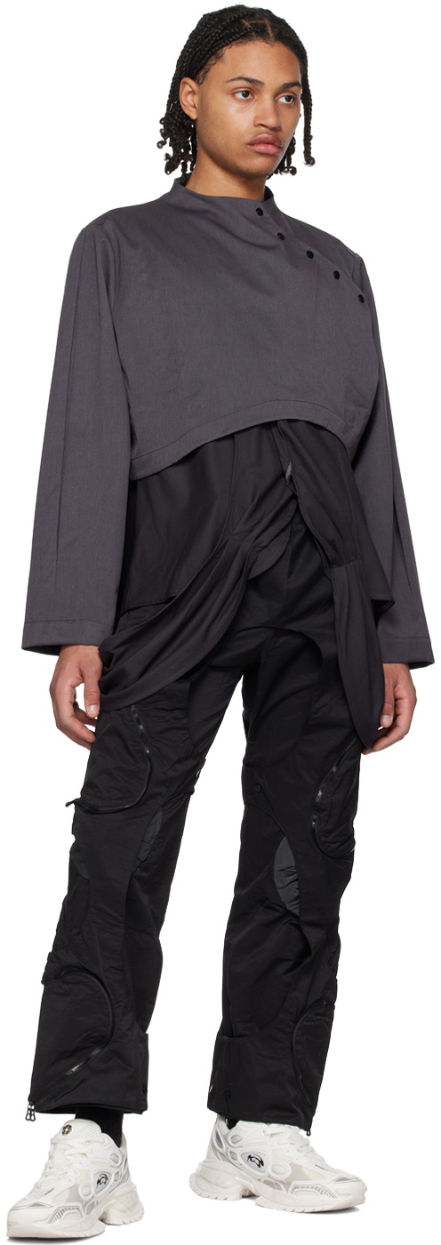 ænrmòus Gray Ciam Shirt & Vest Set ænrmòus