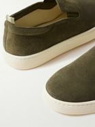 Officine Creative - Suede Slip-On Sneakers - Green