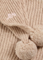 Damson Madder Pom-pom Knit Hood - Beige - One Size
