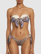 ZIMMERMANN Ottie Printed Lycra Self-tie Bikini Set