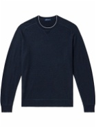 Peter Millar - Voyager Contrast-Tipped Cashmere-Blend Sweater - Blue