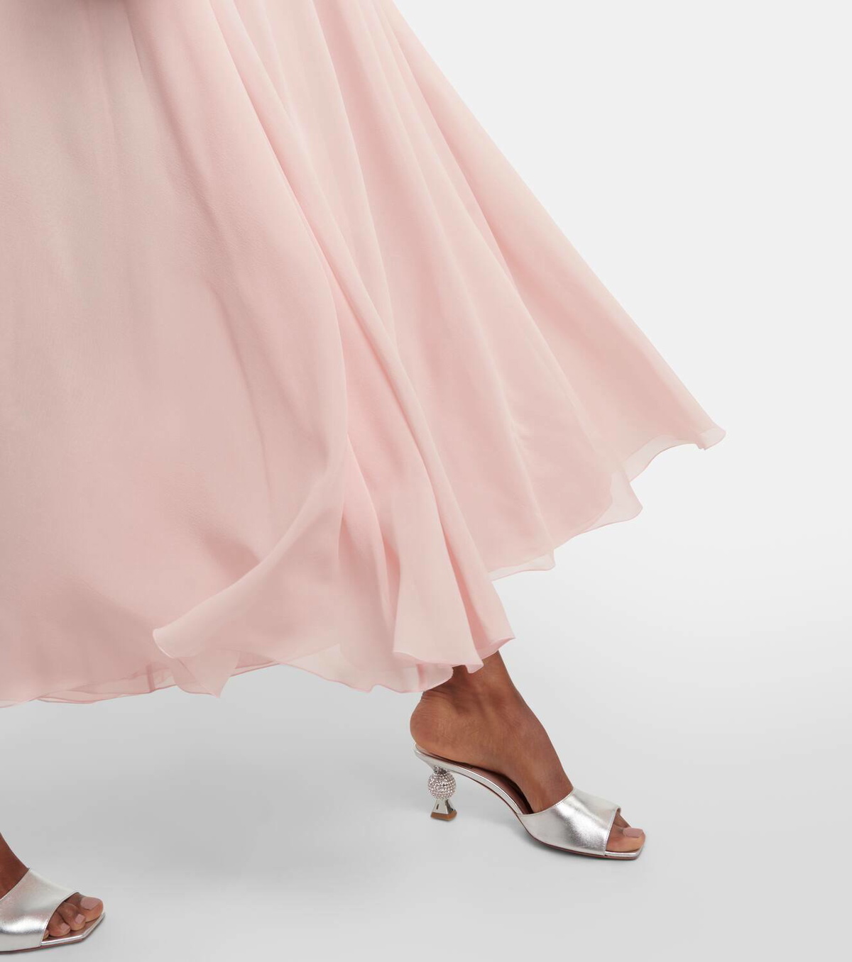 Giambattista Valli Off-shoulder silk georgette gown