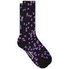 Fucking Awesome Men's Splatter Sock in Black