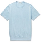 Saman Amel - Mélange Cotton T-Shirt - Blue