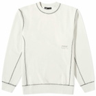 Parel Studios Men's Contrast Crew Neck Sweat in Off White