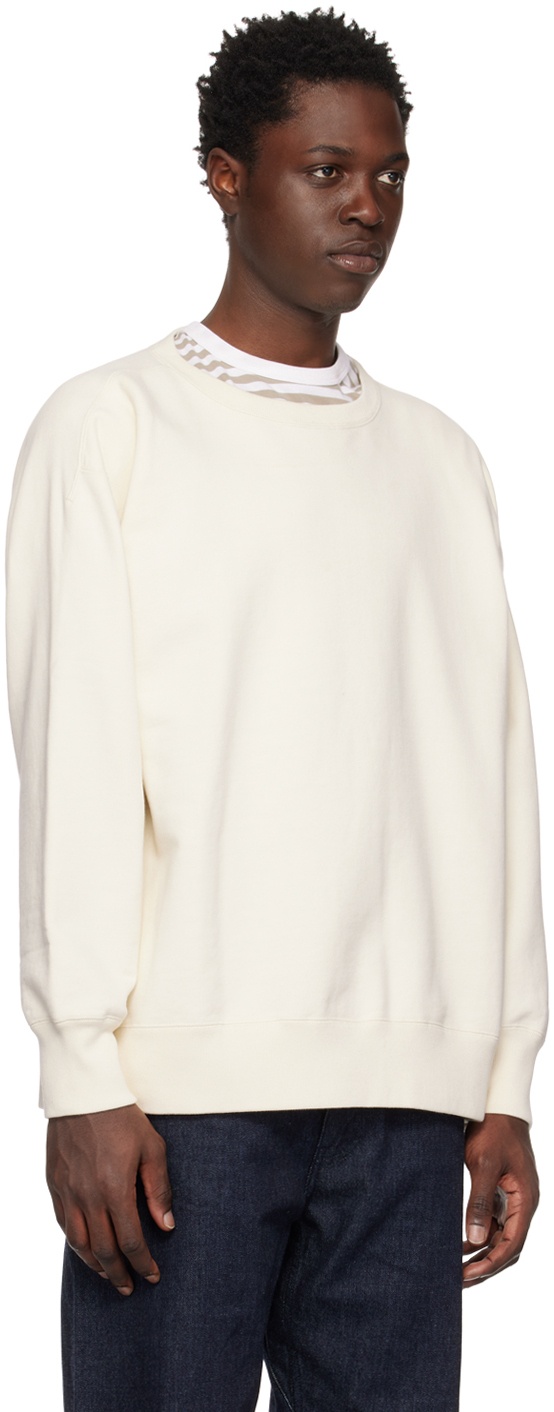 nanamica Off-White Crewneck Sweatshirt Nanamica
