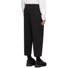 Comme des Garcons Homme Black Linen Twill Garment-Dyed Trousers