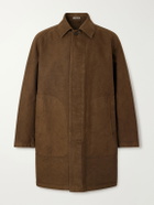 Auralee - Garment-Dyed Cotton-Twill Coat - Brown