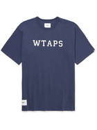 WTAPS - Logo-Print Cotton-Jersey T-Shirt - Blue