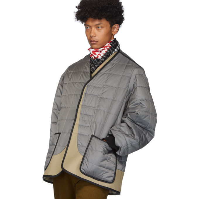 Haider Ackermann Khaki Linen Peignoir Coat Haider Ackermann