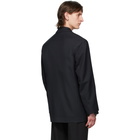 Balenciaga Black Uniform Logo Blazer