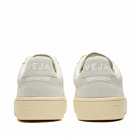 Veja Men's V-90 Organic Leather Sneakers in Gravel/White