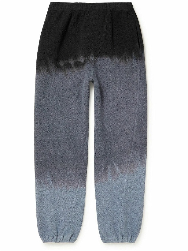 Photo: NOMA t.d. - Twist Hand-Dyed Cotton-Fleece Sweatpants - Gray