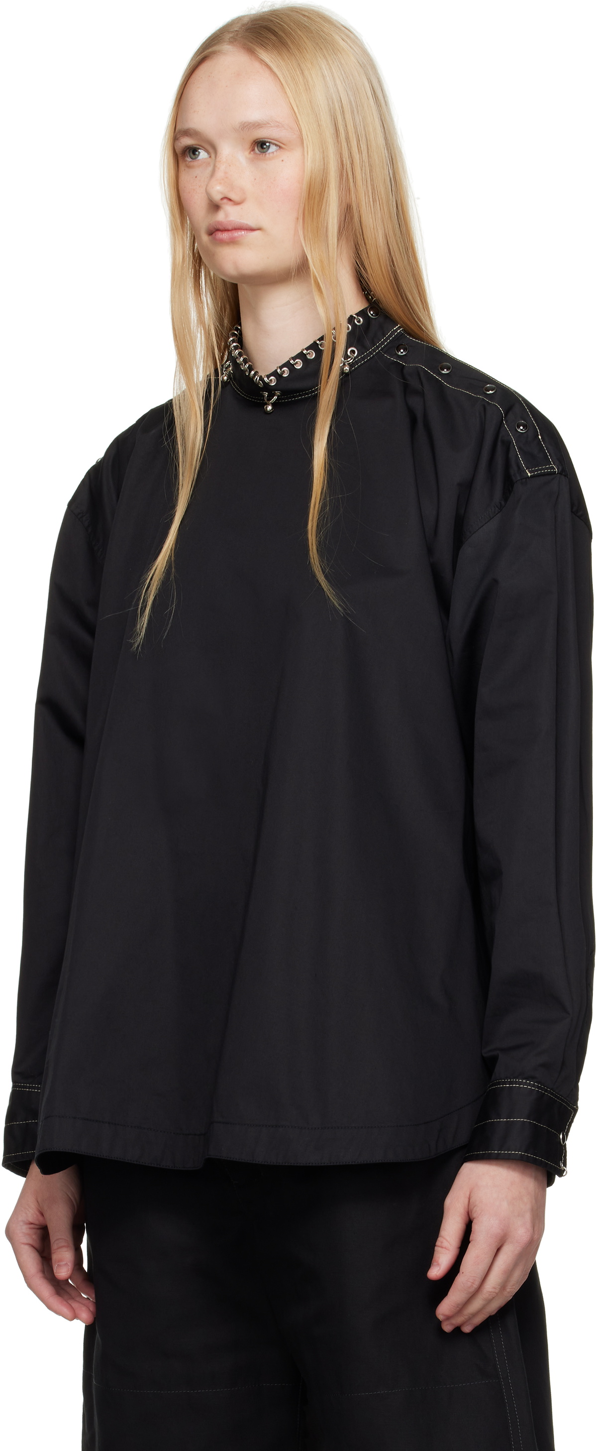 LEMAIRE Black Embellished Metal Top Lemaire