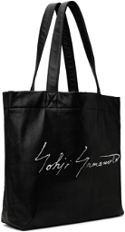 Yohji Yamamoto Black discord Large Signature Tote