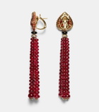 Marina B 18kt gold earrings with opal, sapphire, onyx, and diamonds