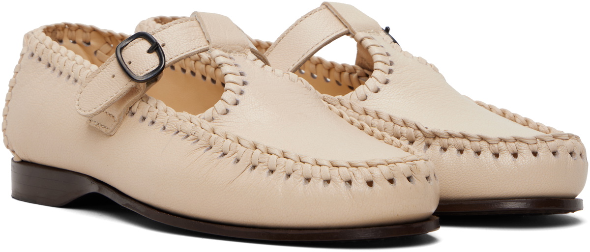 HEREU Off-White Alcover Supple Shiny Loafers