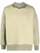 PALM ANGELS - Seasonal Logo Cotton Crewneck Sweatshirt