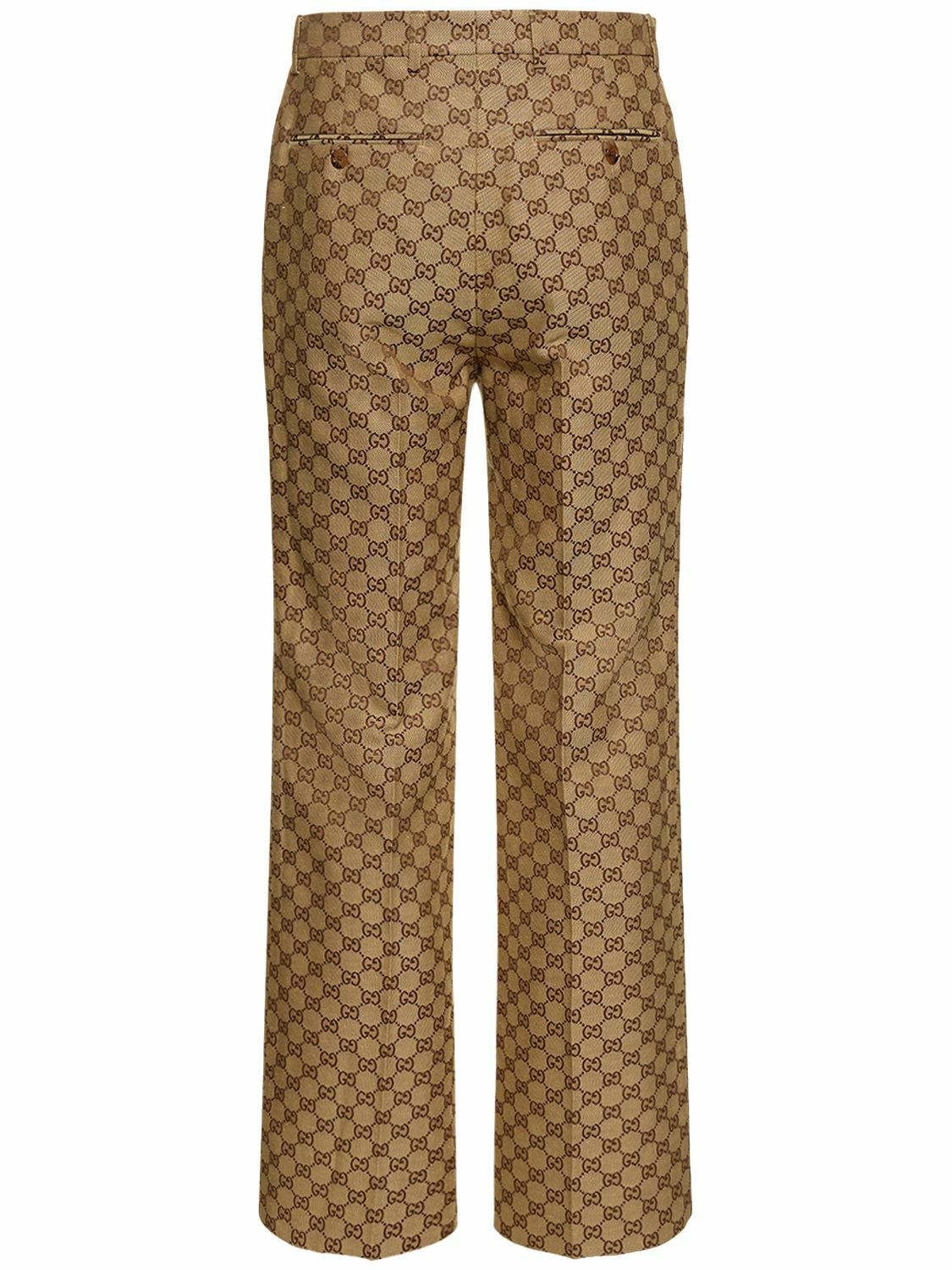 GUCCI - Summer Gg Supreme Linen Blend Pants Gucci