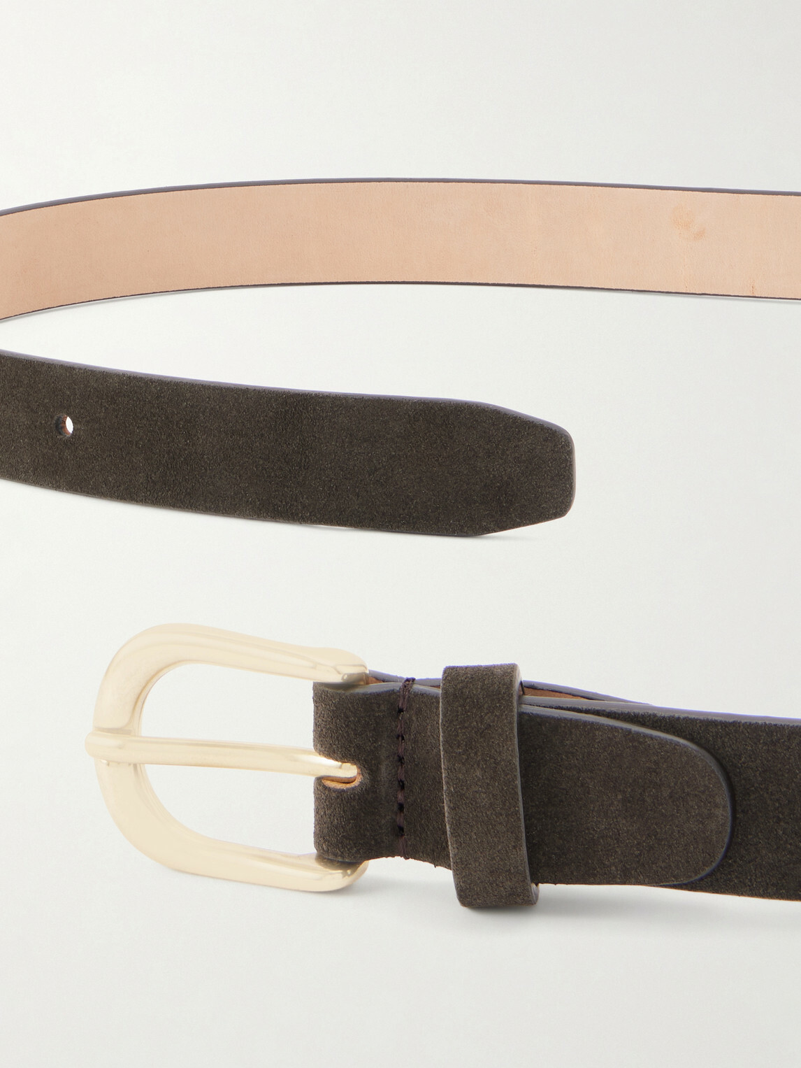 Mr P. - 2.5cm Suede Belt - Brown