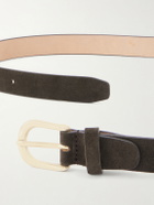 Mr P. - 2.5cm Suede Belt - Brown