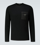 Prada Crewneck sweater with nylon pocket