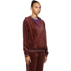 Opening Ceremony Red Velour Wrap Hoodie