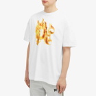 Palm Angels Men's Burning PA Monogram T-Shirt in White