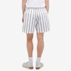 MKI Men's Striped Shorts in Black Stripe