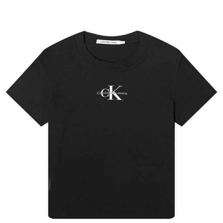 Photo: Calvin Klein Women's Monologo Slim T-Shirt in Ck Black