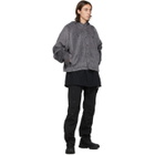 Blackmerle Grey Wool and Alpaca Hoodie