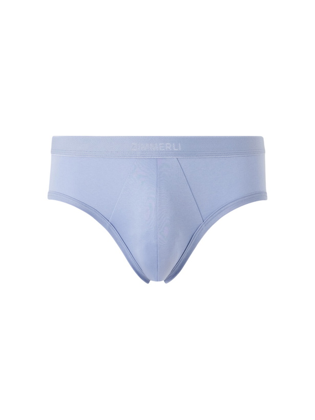 Photo: Zimmerli - Sea Island Cotton Briefs - Blue