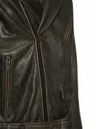 GOLDEN GOOSE - Chiodo Distressed Bull Leather Jacket