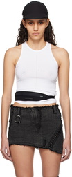 HYEIN SEO White Crescent Knit Tank Top