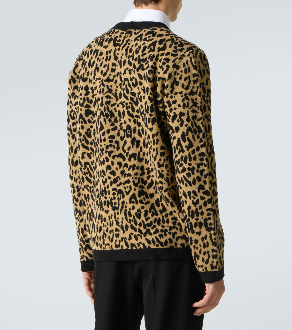 Valentino Jacquard virgin wool cardigan