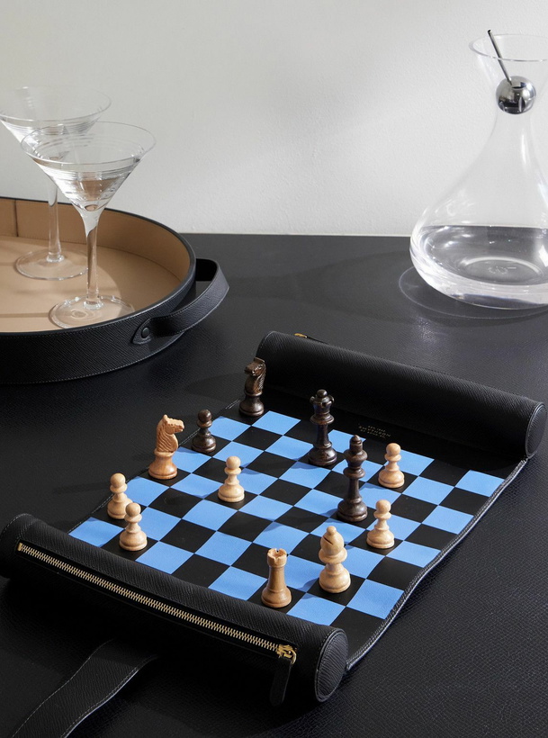 Photo: Smythson - Panama Cross-Grain Leather Chess Set