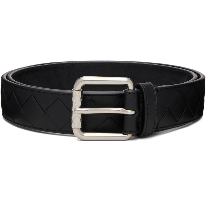 Photo: Bottega Veneta Black Intrecciato Belt