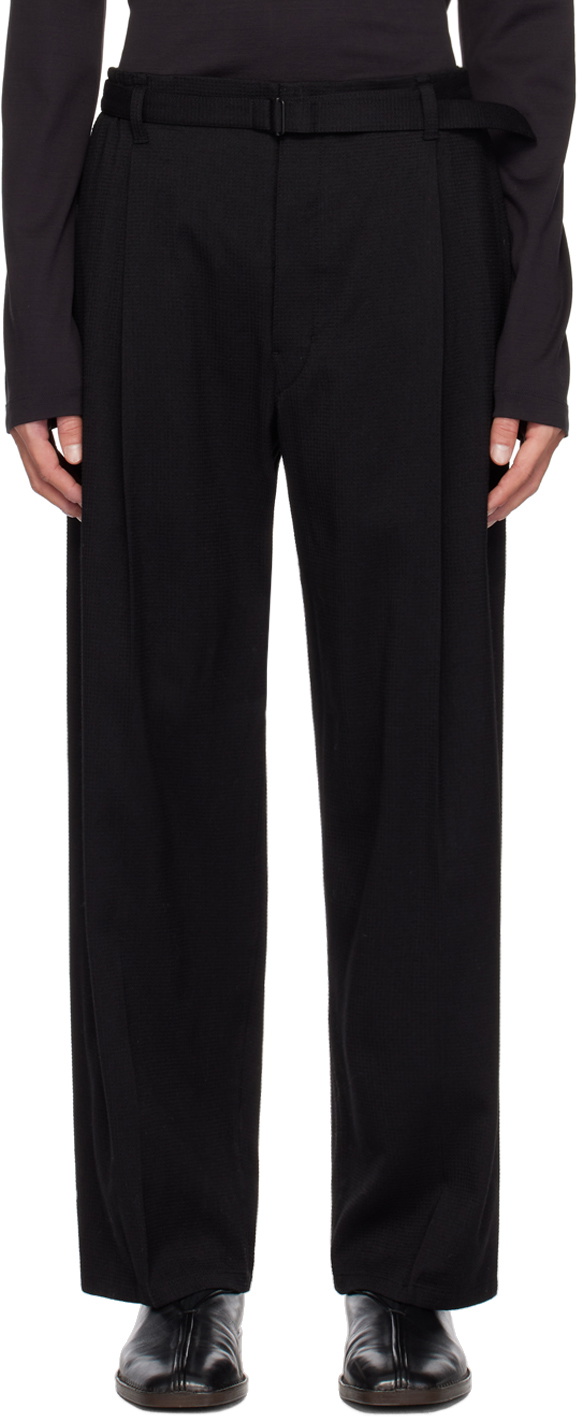 LEMAIRE Black Belted Easy Trousers Lemaire